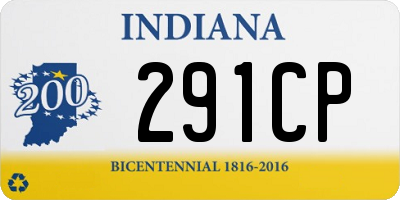 IN license plate 291CP