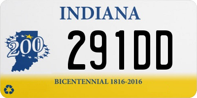 IN license plate 291DD