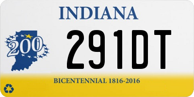 IN license plate 291DT