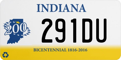 IN license plate 291DU