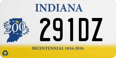 IN license plate 291DZ