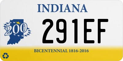 IN license plate 291EF