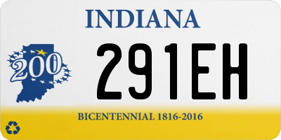 IN license plate 291EH