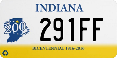 IN license plate 291FF