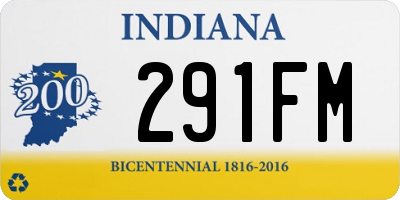 IN license plate 291FM