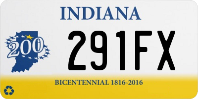 IN license plate 291FX