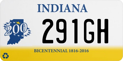 IN license plate 291GH