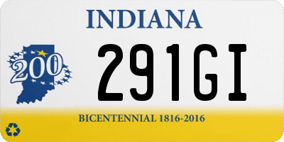 IN license plate 291GI