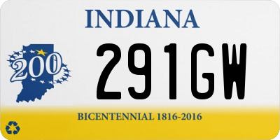 IN license plate 291GW