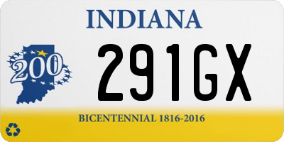 IN license plate 291GX