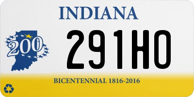 IN license plate 291HO