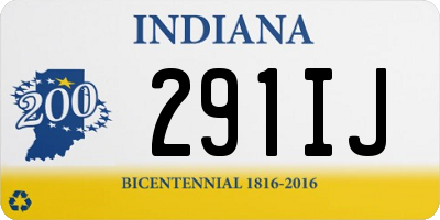 IN license plate 291IJ