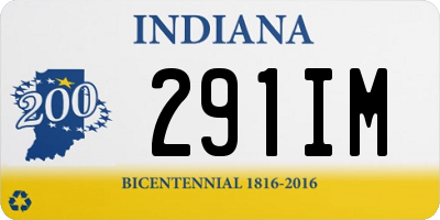 IN license plate 291IM