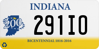 IN license plate 291IO