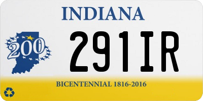 IN license plate 291IR