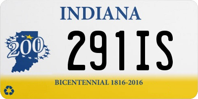 IN license plate 291IS