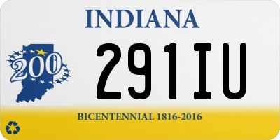 IN license plate 291IU