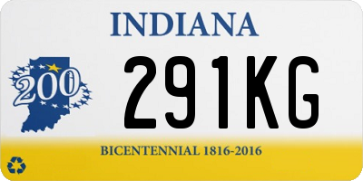 IN license plate 291KG