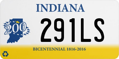 IN license plate 291LS