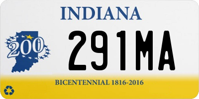 IN license plate 291MA