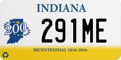 IN license plate 291ME