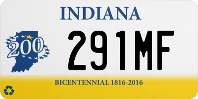 IN license plate 291MF