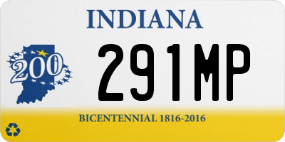 IN license plate 291MP