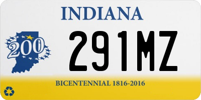 IN license plate 291MZ