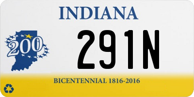 IN license plate 291N