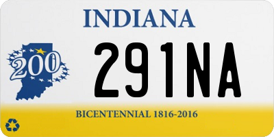 IN license plate 291NA