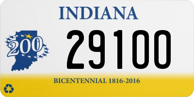 IN license plate 291OO