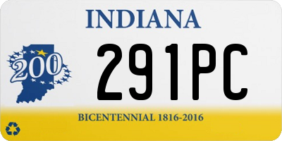 IN license plate 291PC