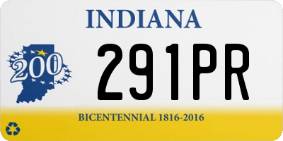 IN license plate 291PR