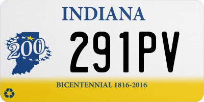 IN license plate 291PV