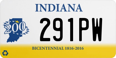 IN license plate 291PW