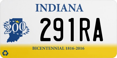 IN license plate 291RA