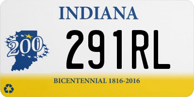 IN license plate 291RL