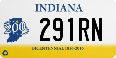 IN license plate 291RN