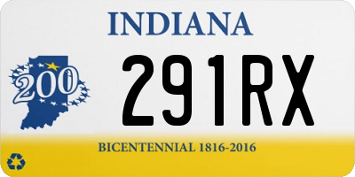 IN license plate 291RX