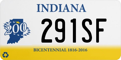 IN license plate 291SF