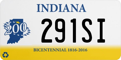 IN license plate 291SI