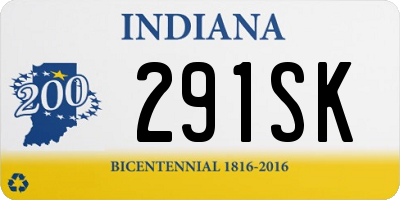 IN license plate 291SK