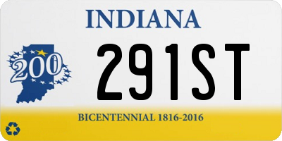 IN license plate 291ST