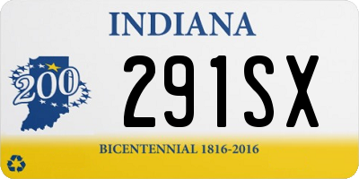 IN license plate 291SX