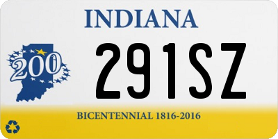 IN license plate 291SZ