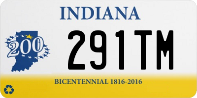 IN license plate 291TM