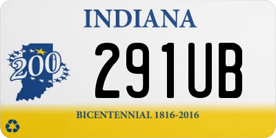 IN license plate 291UB