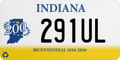 IN license plate 291UL