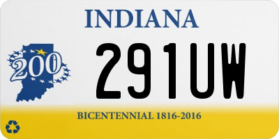 IN license plate 291UW