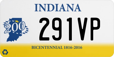 IN license plate 291VP